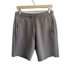 Cory Vines Mens Large Gray Taupe Drawstring Stretch Athletic Lounge Shorts 8.5"